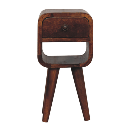 Extra Mini Chestnut Curve Lower Bedside - Artisan Furniture - Flyclothing LLC