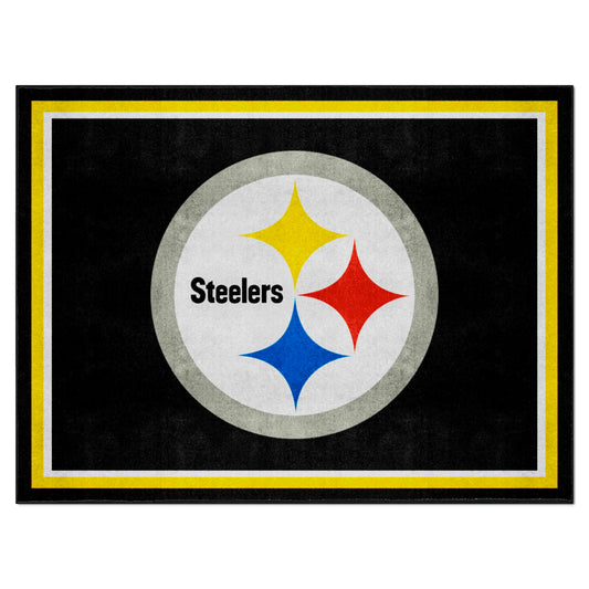 Pittsburgh Steelers 8ft. x 10 ft. Plush Area Rug - Pittsburgh Steelers
