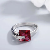 925 Sterling Silver Inlaid Zircon Ring - Trendsi