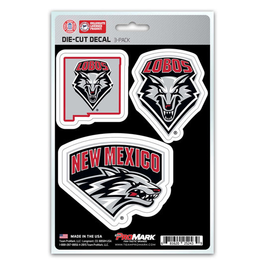 University of New Mexico Decal 3-pk - Logo Brands - Flyclothing LLC