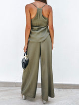 Spaghetti Strap Cami and Wide Leg Pants Set - Trendsi - Flyclothing LLC
