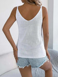 Cable-Knit Button Down V-Neck Sweater Vest - Trendsi - Flyclothing LLC