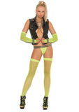 Elegant Memories Neon Green Fishnet Thigh Hi 1744