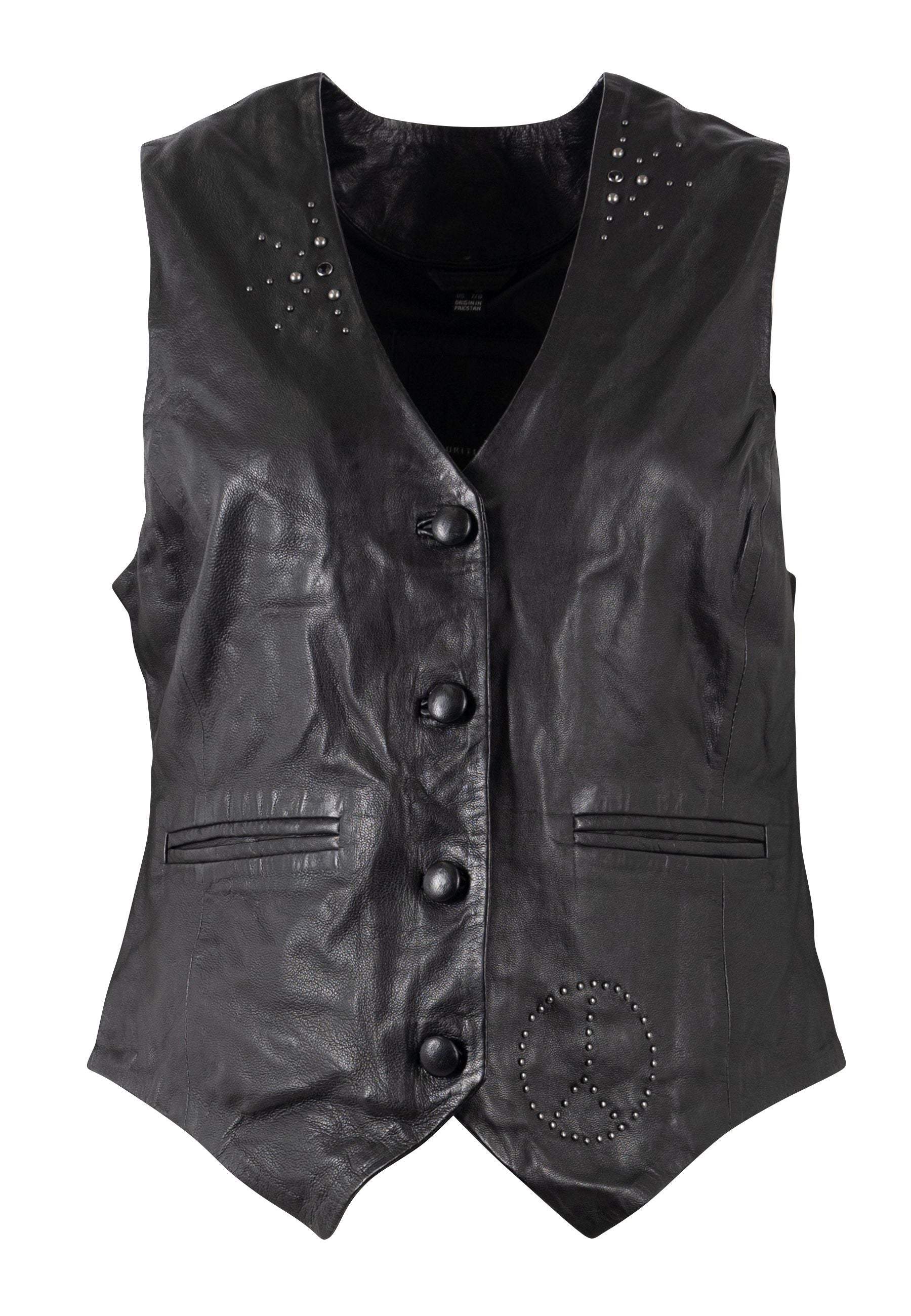 Harmony RF Leather Vest - mauritiusleather - Flyclothing LLC