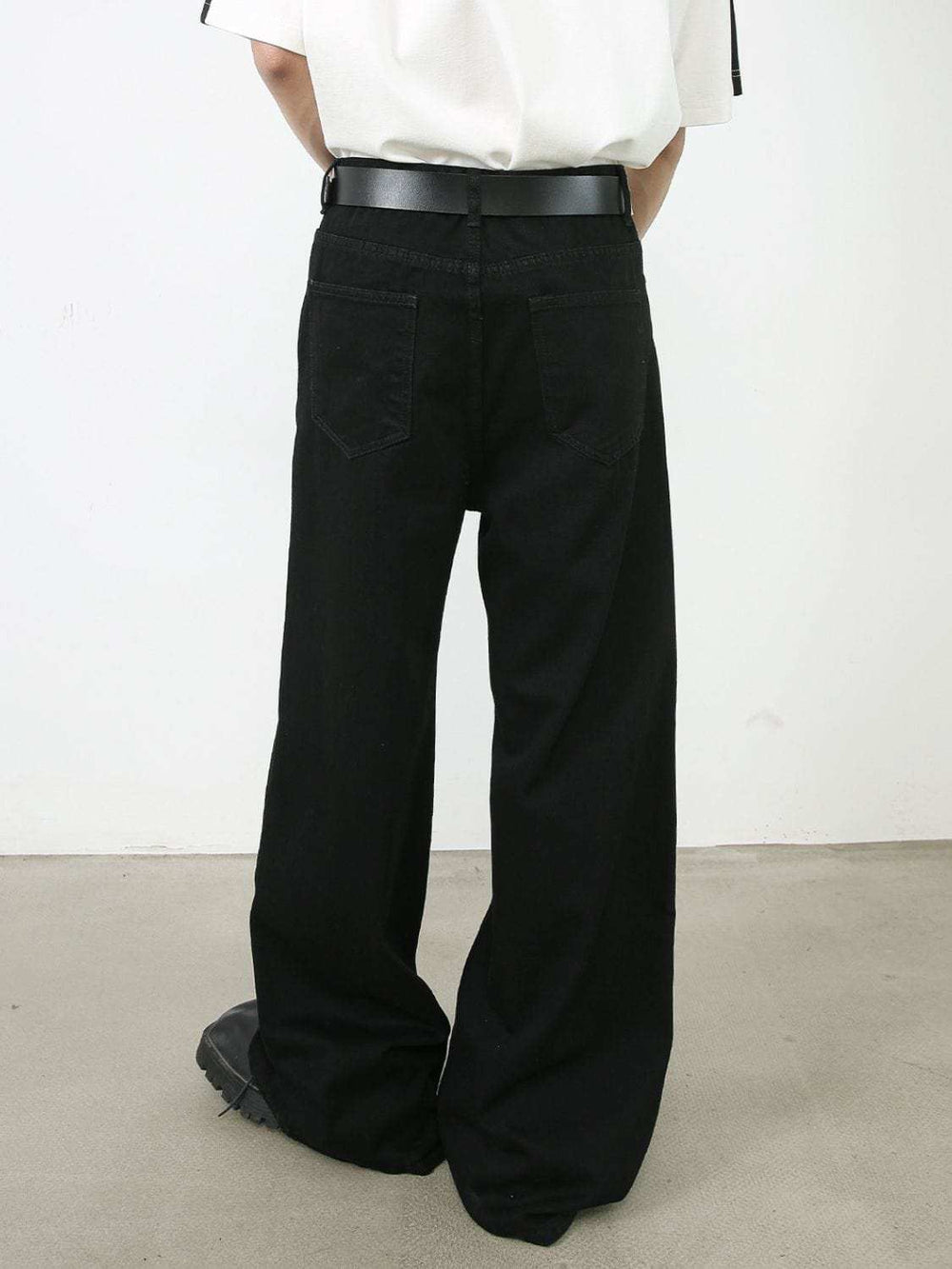 Men's Mid Rise Wide Leg Jeans - Trendsi - Flyclothing LLC