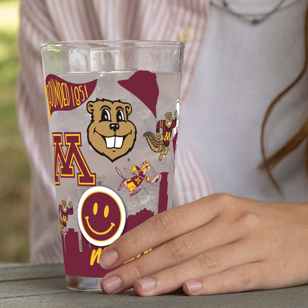 Minnesota 16oz Native Pint Glass - Logo Brands - Flyclothing LLC