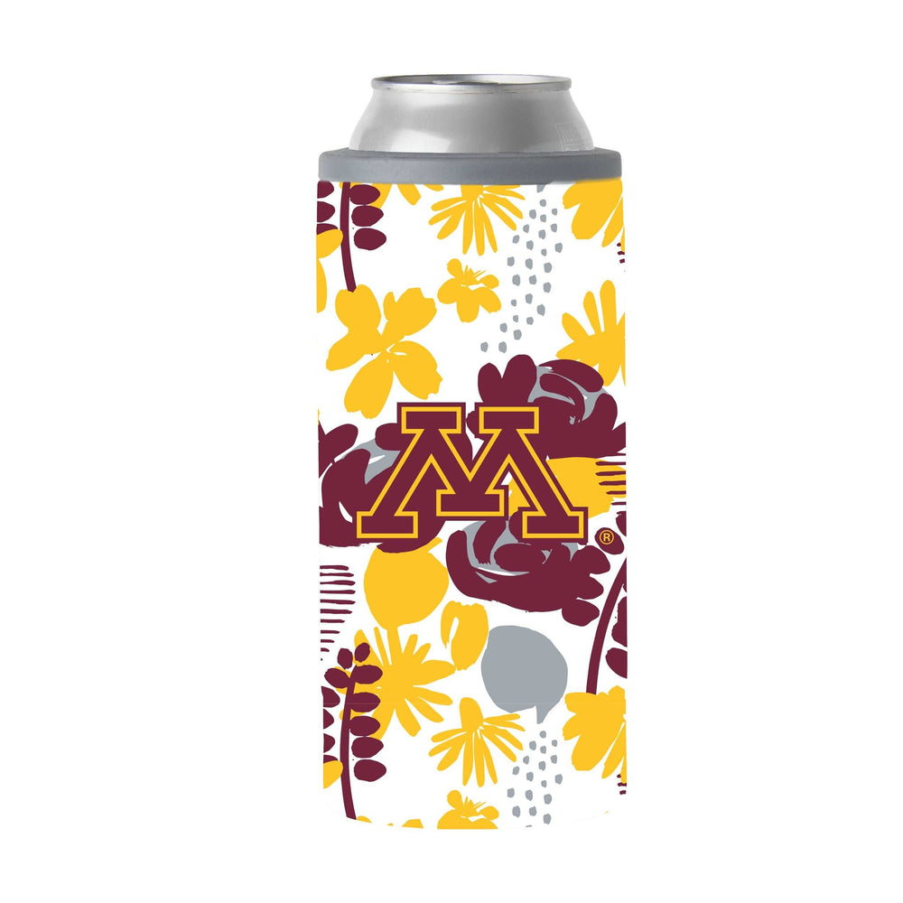 Minnesota 12oz Floral Slim Can Coolie - Logo Brands - Flyclothing LLC