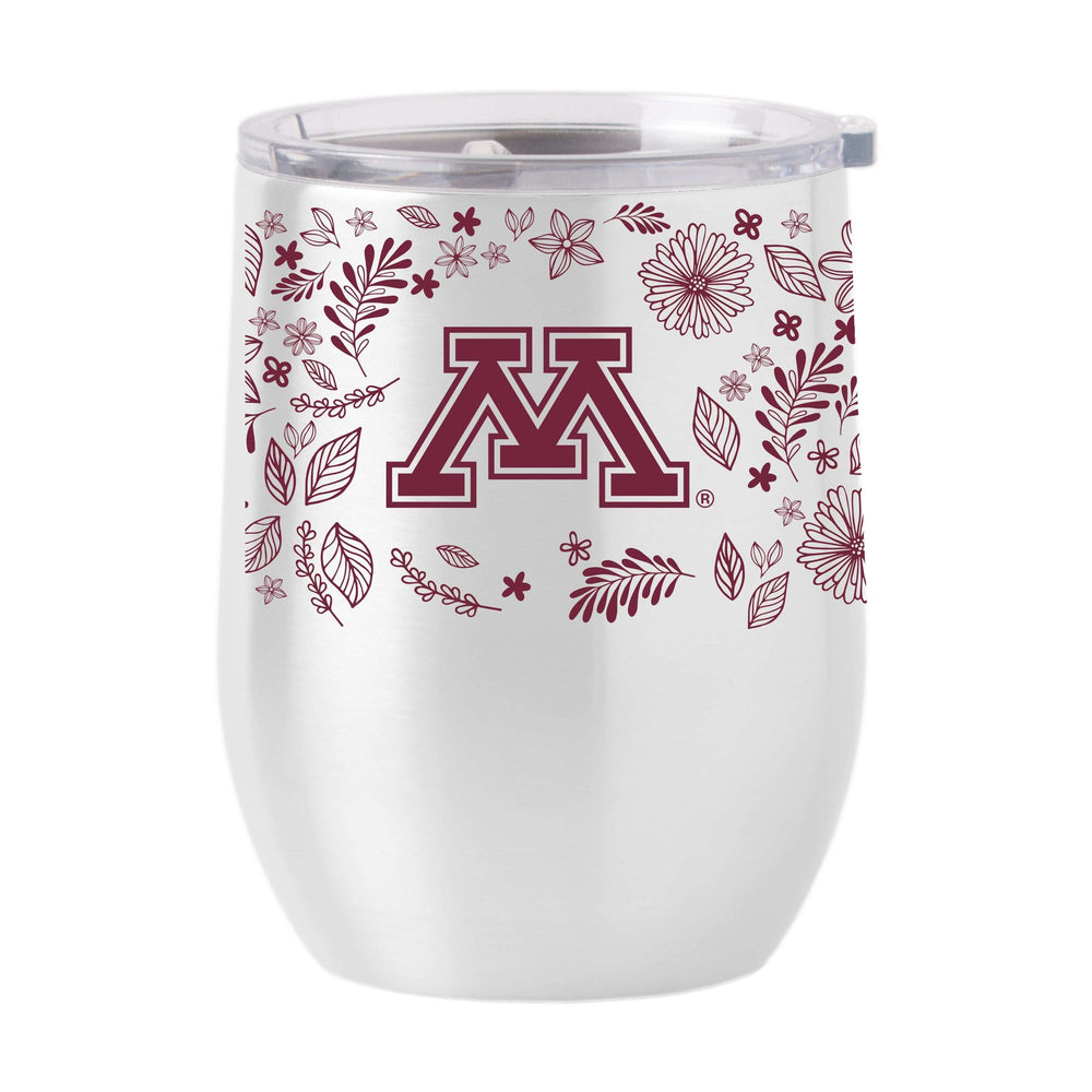 Minnesota 16oz Botanical Stainless Curved Beverage - Logo Brands - Flyclothing LLC