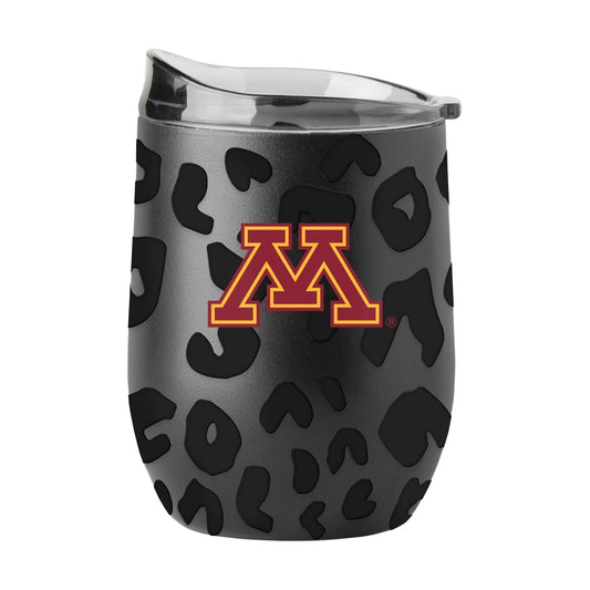 Minnesota Leopard 16oz Black Powdercoat Curved Beverage - Logo Brands - Flyclothing LLC