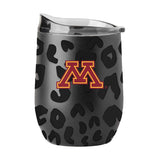 Minnesota Leopard 16oz Black Powdercoat Curved Beverage - Logo Brands - Flyclothing LLC