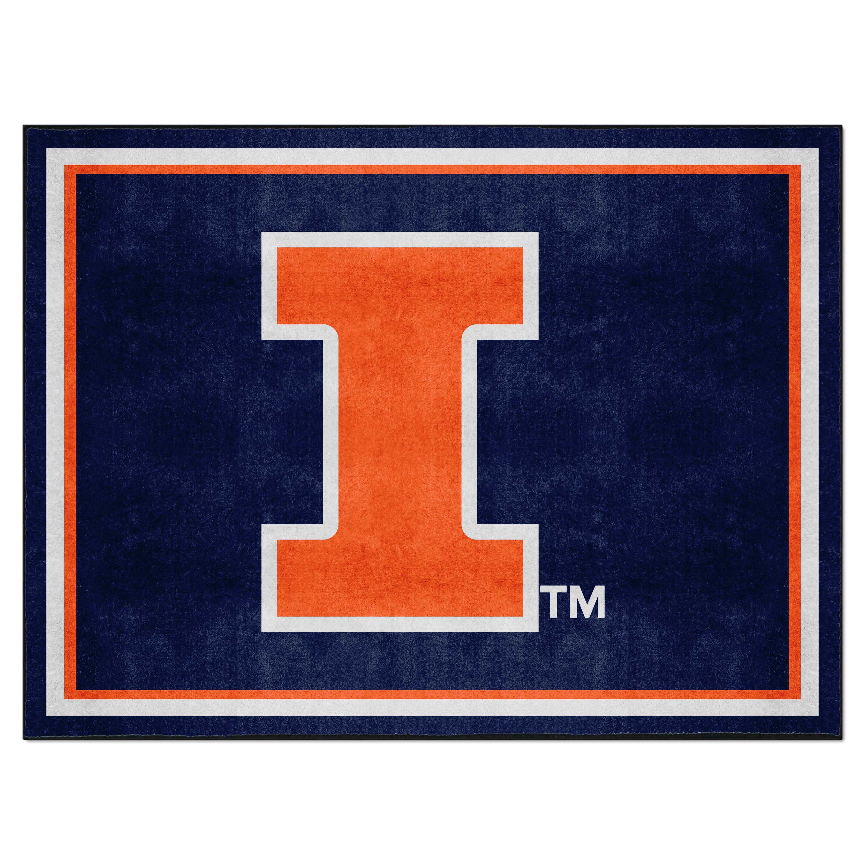 Illinois Illini 8ft. x 10 ft. Plush Area Rug - Illinois
