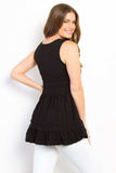 Be Stage Ruffled Sleeveless Babydoll Top - Trendsi - Flyclothing LLC