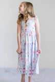 Pastel Wildflowers Ruffle Maxi Dress - Mila & Rose ®