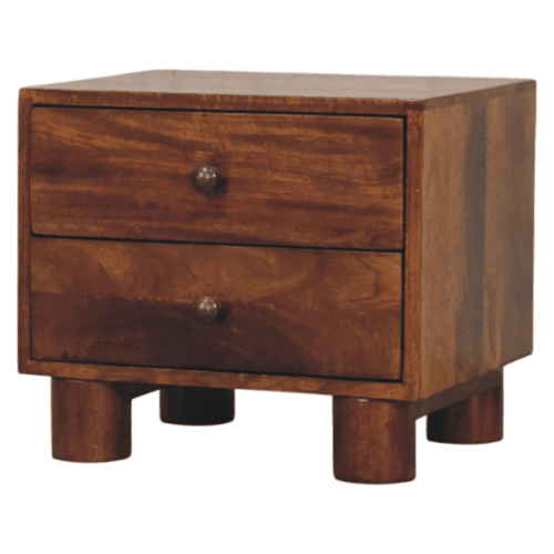 Tula 2 Drawer Chestnut Nightstand - Artisan Furniture - Flyclothing LLC