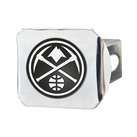 Denver Nuggets Chrome Metal Hitch Cover with Chrome Metal 3D Emblem - Denver Nuggets