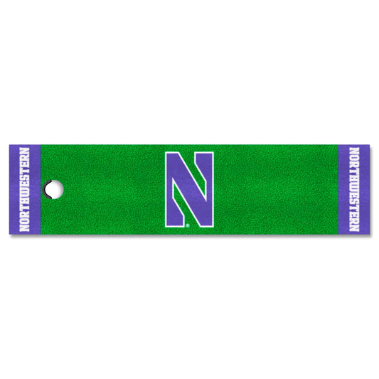 Northwestern Wildcats Putting Green Mat - 1.5ft. x 6ft. - Northwestern