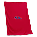 Ole Miss Red Screened Sweatshirt Blanket - Logo Brands - Flyclothing LLC