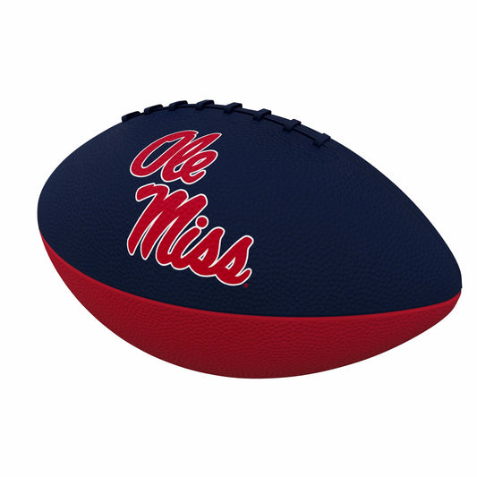 Ole Miss Pinwheel Junior Size Rubber Football - Logo Brands - Flyclothing LLC
