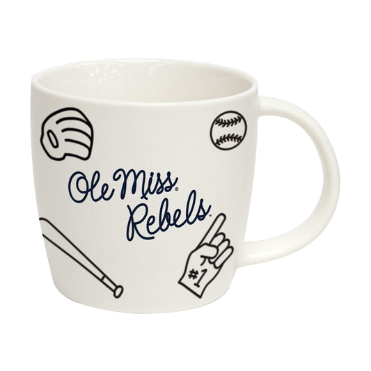 Ole Miss 18oz Baseball Playmaker Mug - Logo Brands - Flyclothing LLC