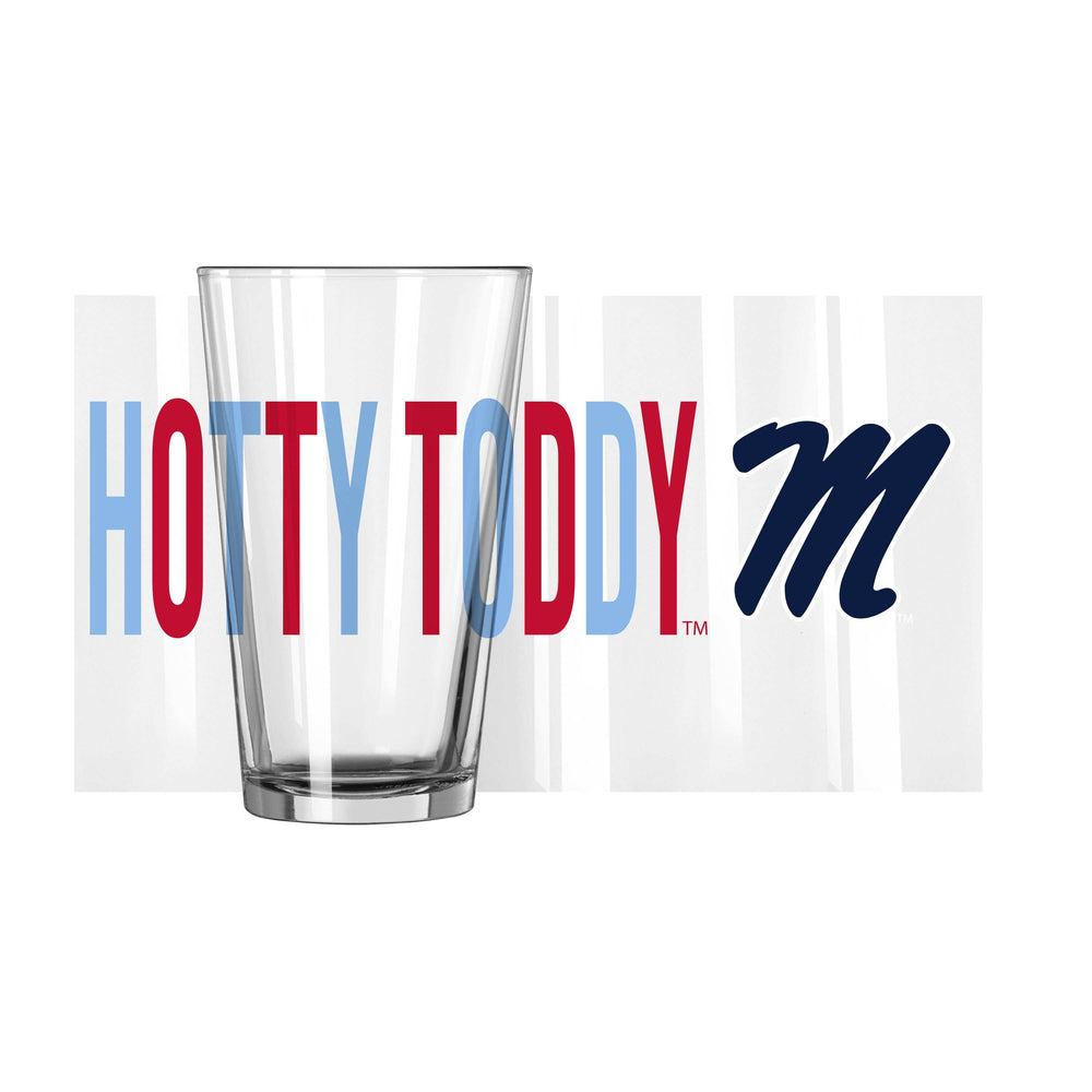 Ole Miss 16oz Hotty Toddy Overtime Pint Glass - Logo Brands - Flyclothing LLC