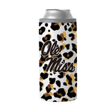 Ole Miss 12oz Neutral Leopard Print Slim Can Coolie - Logo Brands - Flyclothing LLC