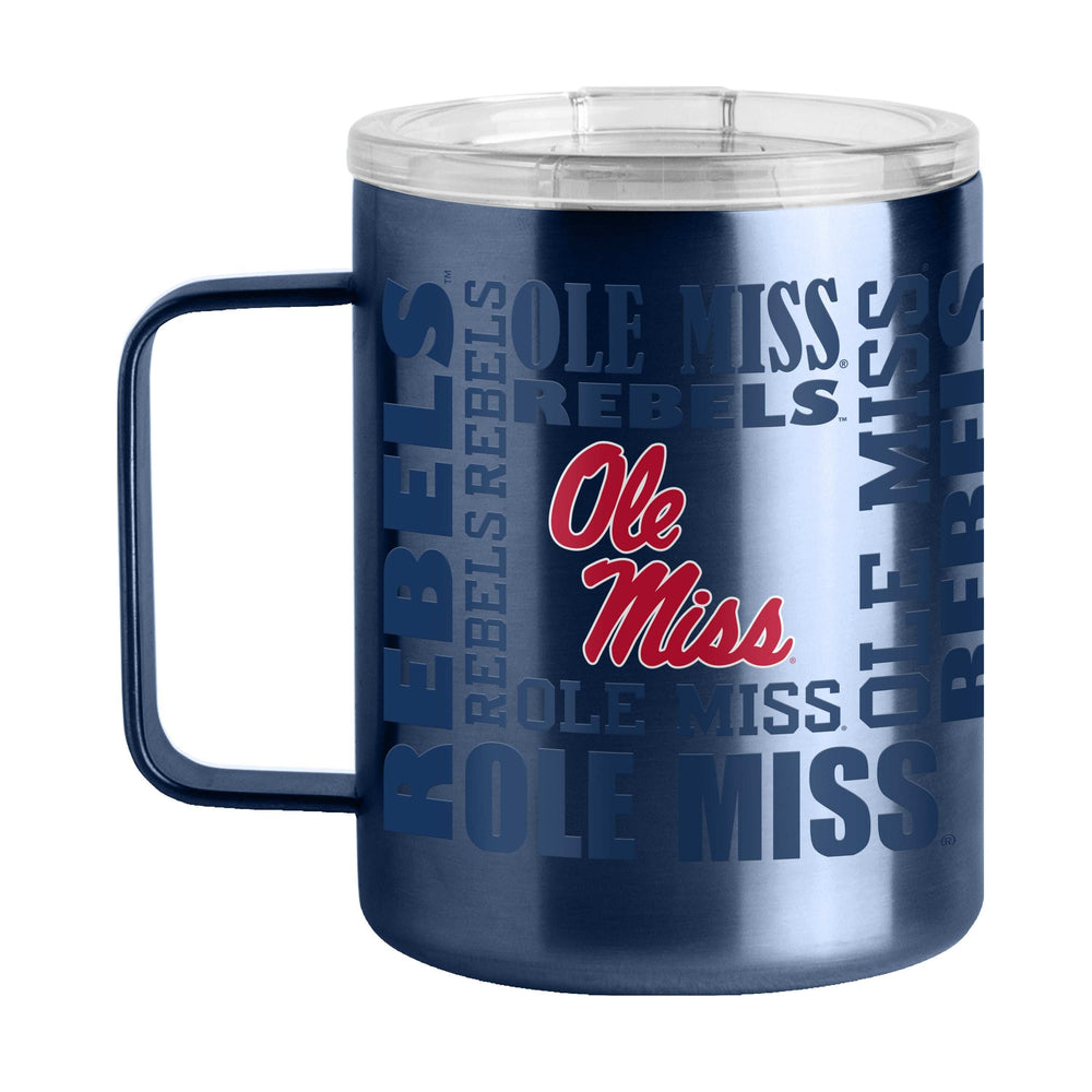 Ole Miss 15oz Replay Stainless Steel Mug - Logo Brands - Flyclothing LLC