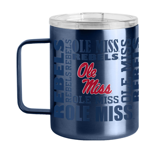 Ole Miss 15oz Replay Stainless Steel Mug - Logo Brands - Flyclothing LLC