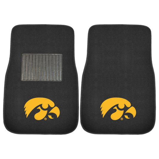 Iowa Hawkeyes Embroidered Car Mat Set - 2 Pieces - Iowa