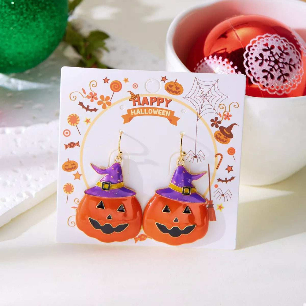 Halloween Pumpkin Dangle Earrings - Trendsi - Flyclothing LLC