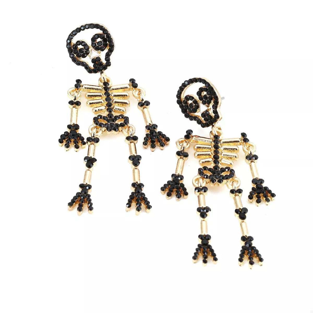 Halloween Skeleton Statement Earrings - Trendsi - Flyclothing LLC