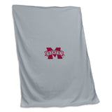 Mississippi State Gray Sweatshirt Blanket (Screened) - Logo Brands - Flyclothing LLC