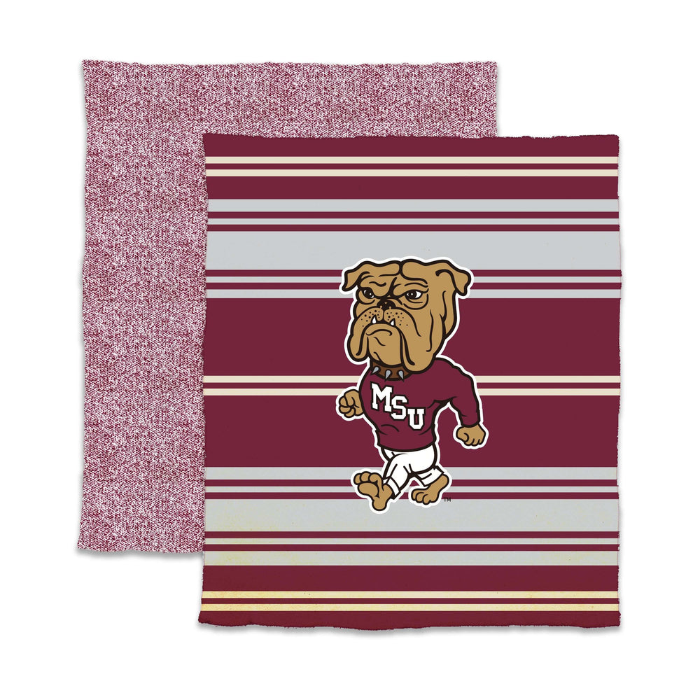 Mississippi State Luxe Stripe Dreams Throw - Logo Brands - Flyclothing LLC