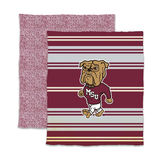 Mississippi State Luxe Stripe Dreams Throw - Logo Brands - Flyclothing LLC