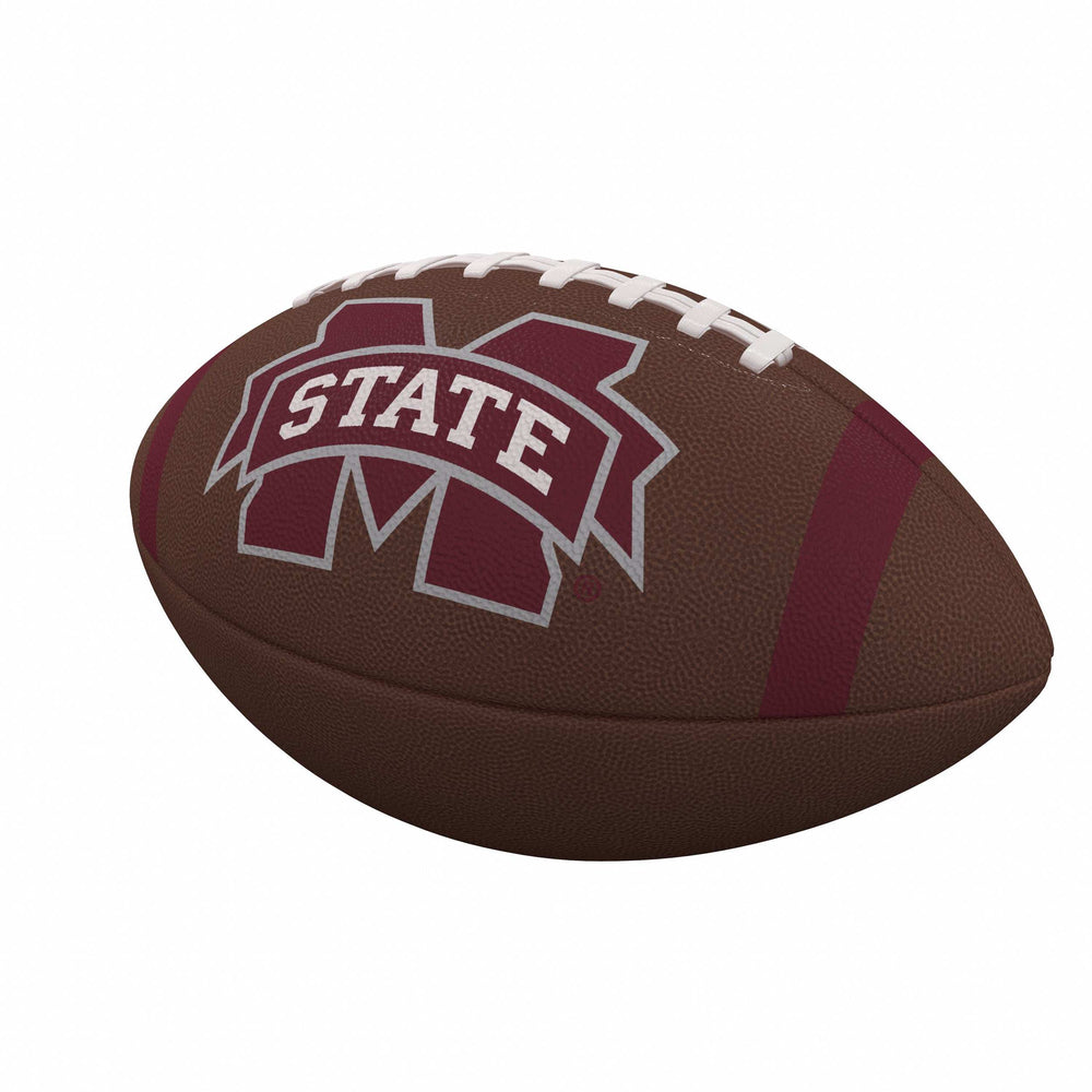 Mississippi State Team Stripe Official-Size Composite Football - Logo Brands - Flyclothing LLC