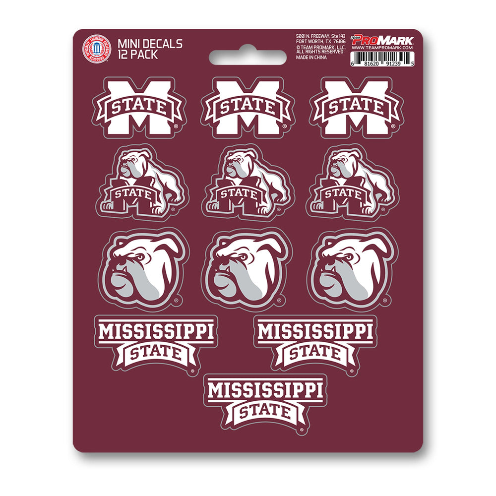 Mississippi State University Mini Decal 12-pk