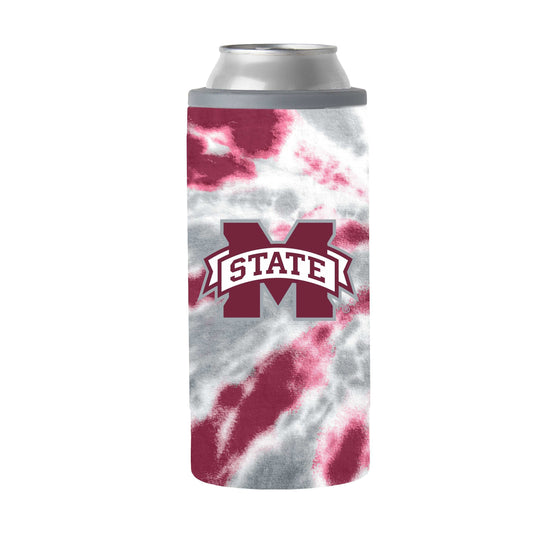 Mississippi State 12oz Tie Dye Slim Can Coolie - Logo Brands - Flyclothing LLC
