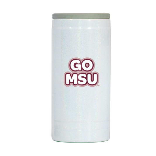 Mississippi State 12oz Bubble Iridescent Slim Coolie - Logo Brands - Flyclothing LLC
