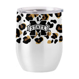 Mississippi State 16oz Neutral Leopard Stainless Curved Beverage - Logo Brands - Flyclothing LLC