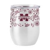 Mississippi State 16oz Botanical Stainless Curved Beverage - Logo Brands - Flyclothing LLC