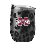 Mississippi State Leopard 16oz Black Powdercoat Curved Beverage - Logo Brands - Flyclothing LLC