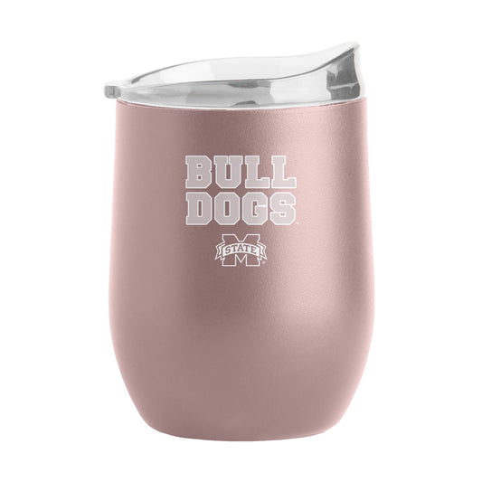Mississippi State 16oz Stencil Powder Coat Curved Beverage - Logo Brands - Flyclothing LLC