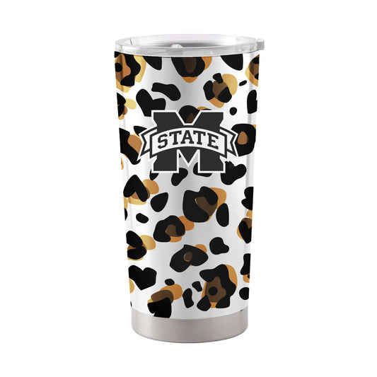 Mississippi State 20oz Neutral Leopard Stainless Steel Tumbler - Logo Brands - Flyclothing LLC