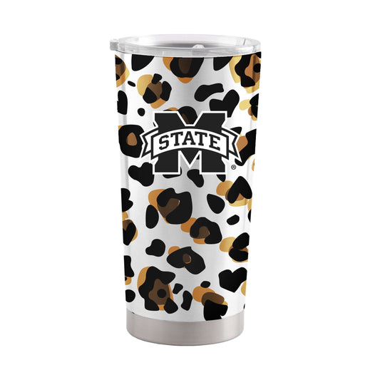 Mississippi State 20oz Neutral Leopard Stainless Steel Tumbler - Logo Brands - Flyclothing LLC