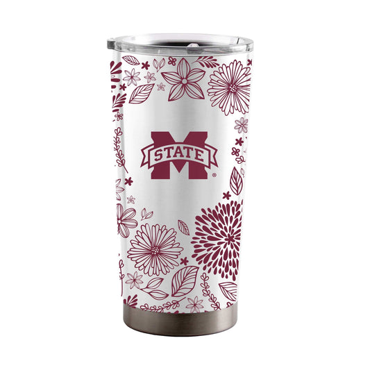 Mississippi State 20oz Botanical Stainless Steel Tumbler - Logo Brands - Flyclothing LLC