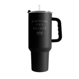 Mississippi State 40oz Black Tonal Powder Coat Tumbler - Logo Brands - Flyclothing LLC