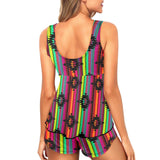 Baha Ranch Neon Aztec Tankini & Boy Shorts Swim Set - Baha Ranch Western Wear - Flyclothing LLC
