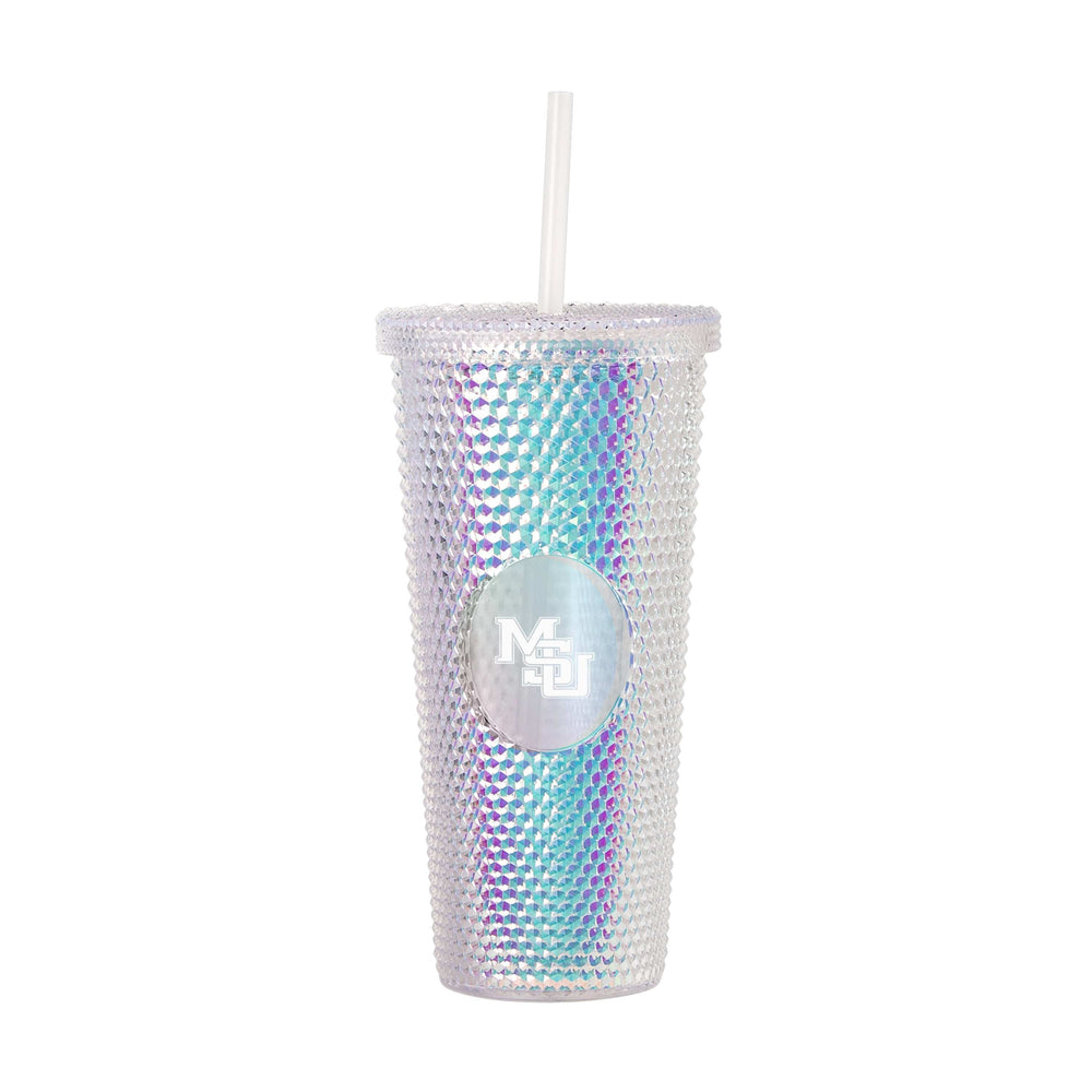 Mississippi State 24oz Interlocking MS Iridescent Studded Tumbler - Logo Brands - Flyclothing LLC
