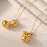 Stainless Steel Water Drop Shape Pendant Necklace - Trendsi - Flyclothing LLC