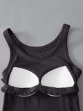 Round Neck Tank with Bra - Trendsi - Flyclothing LLC