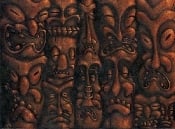 Black Market Art Company Wall of Tiki I Print